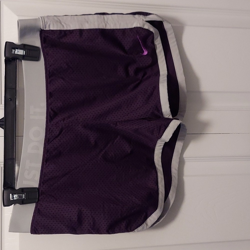 Purple Nike DRI-Fit shorts